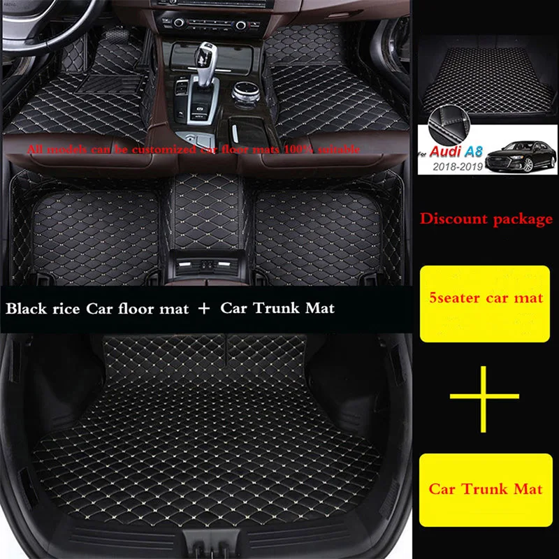 

WZBWZX Custom Car Floor Mat Trunk Mats 100％ For Maserati All Models GranTurismo Ghibli Levante Quattroporte Auto Accessories