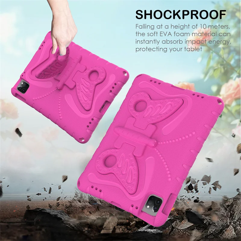 Colorful EVA Foam Stand Case for Kids' Tablets - Cartoon Design