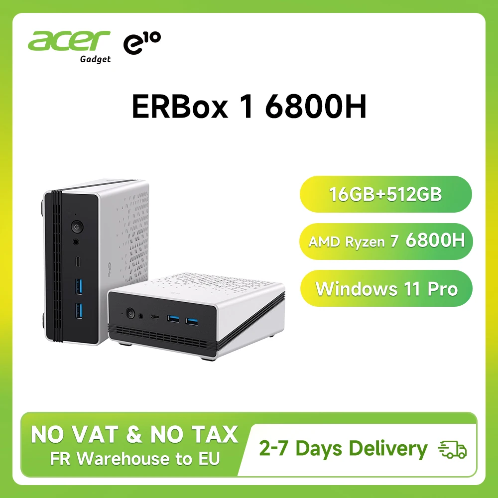 Acer Gadget e10 ERBox 1, Ryzen 7 e 16GB — un fisso vero nel palmo di una mano