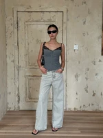 Yedinas Patchwork dentelle Camis sans manches été hauts Streetwear Sexy & Club débardeurs 2000s vêtements Y2k mode coréenne Camisole 3