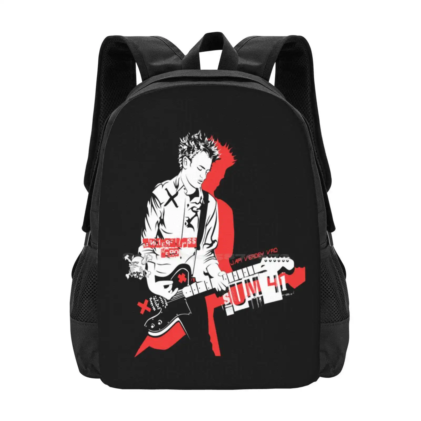 

Hot Sale Backpack Fashion Bags Sum 41 Blink 182 Green Day Music Band Black Flag Pop Punk Emo Logo Dead Kennedys The Damned The