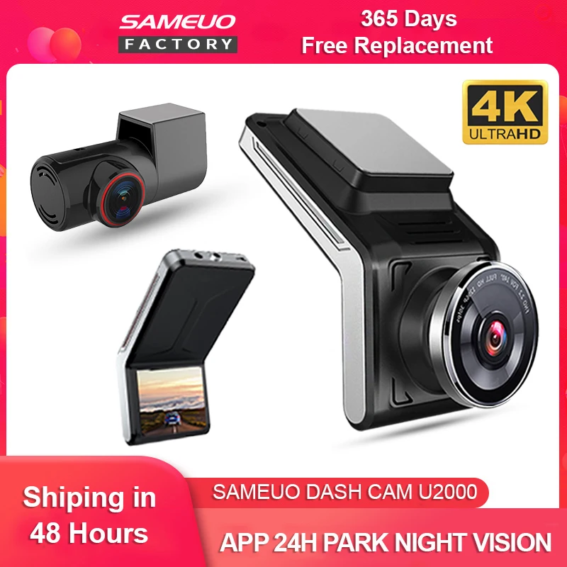 CarDvrDashCam4KDashcamWiFiVideoRecorderRearViewCarCamera