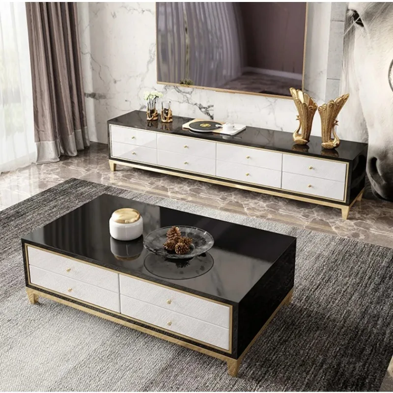 

Stainless Steel TV Stand Modern Living Room Coffee Table Home Furniture Tv Led Monitor Stand Mueble Tv Cabinet Mesa Furniture