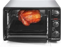 Gourmet ERO-2008N# Countertop XL Toaster Oven, Rotisserie, Bake, Grill, Broil, Roast, Toast, Keep Warm and Steam (23L capacity f 1