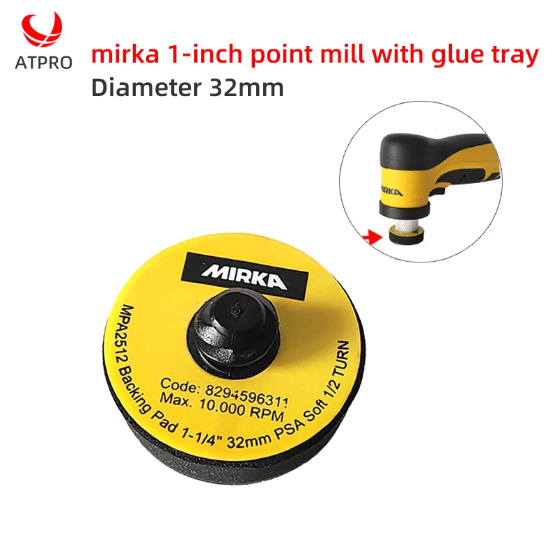 MIRKA 1-inch Point Mill Rubber Soft Tray Diameter 32MM Electric Polishing Machine Accessories Original Rubber Tray