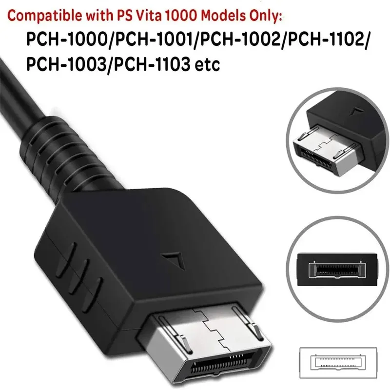 플레이스테이션 PSV1000용 USB 데이터 및 전원 충전기 코드 PS Vita 1000 게임 콘솔 전원 어댑터용 충전 케이블 라인 1M