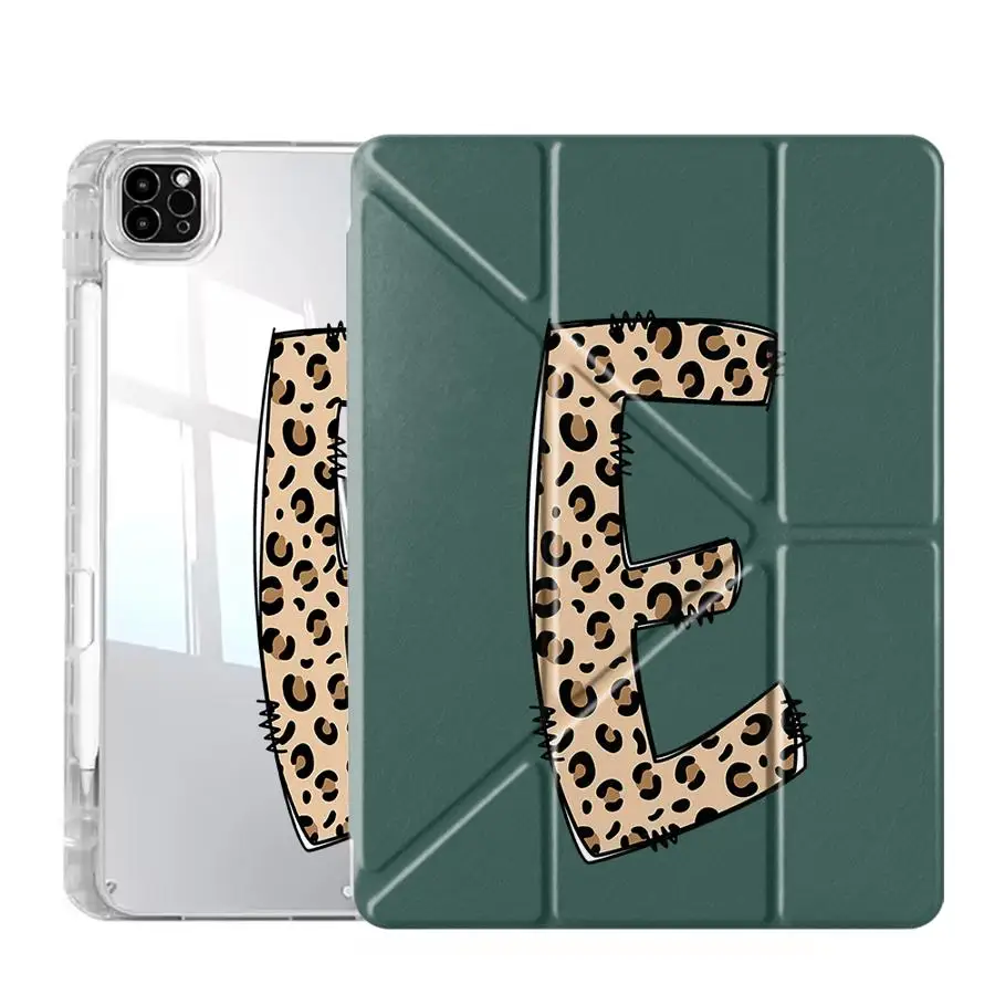 Leopard Print Tablet Case with Y-Fold Stand and Holder