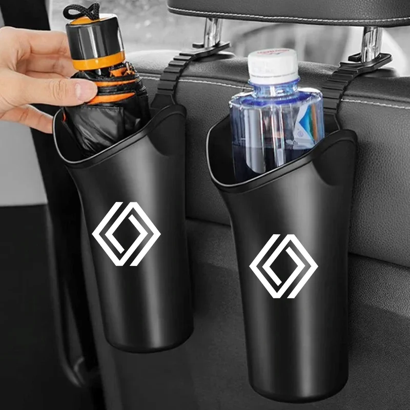 1pc Car Portable Hanging Mini Car Trash Can For Renault Scenic Clio Laguna 2 3 4 5 Kangoo Fluence Megane Trafic Talisman Twingo