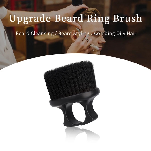Parrucchiere professionale per parrucchiere, spazzola per capelli, capelli morbidi, anello per dito in nylon, spazzola per barba portatile, pettine per pulizia 2