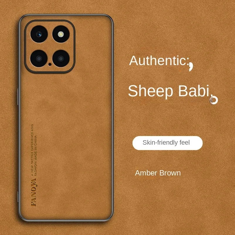 Luxury Leather Skin Feel Shockproof Case with Camera Protection