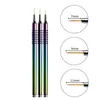 Nail Art Line Painting Drawing Brush Metal Handle UV Gel Extension Builder Polish Carving Pen Manicure Accessories Tool 2