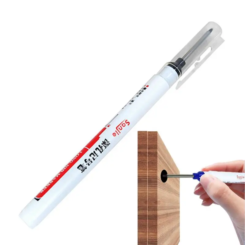 

Deep Hole Marker Pens Waterproof Wood Glass Pen Colorfast Markers Carpentry Accessories For Electric Drilling Glass Installation
