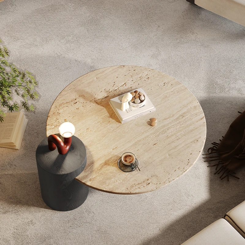 Travertine Stone Side Table 5