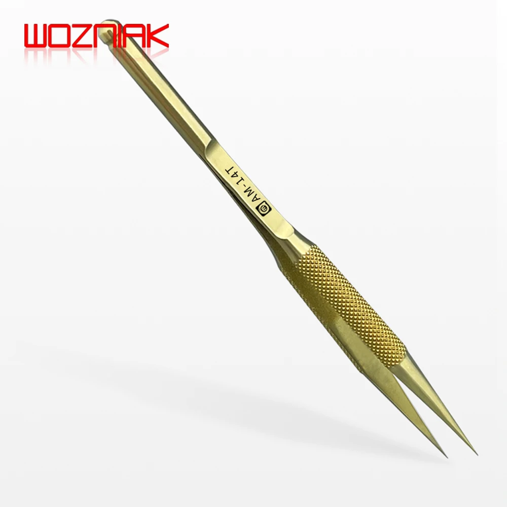 AMAOE 14T/14U Titanium Alloy Tweezers High Hardness Oxidation Resistance Antimagnetism Mobile Phone Maintenance Clamping Tool