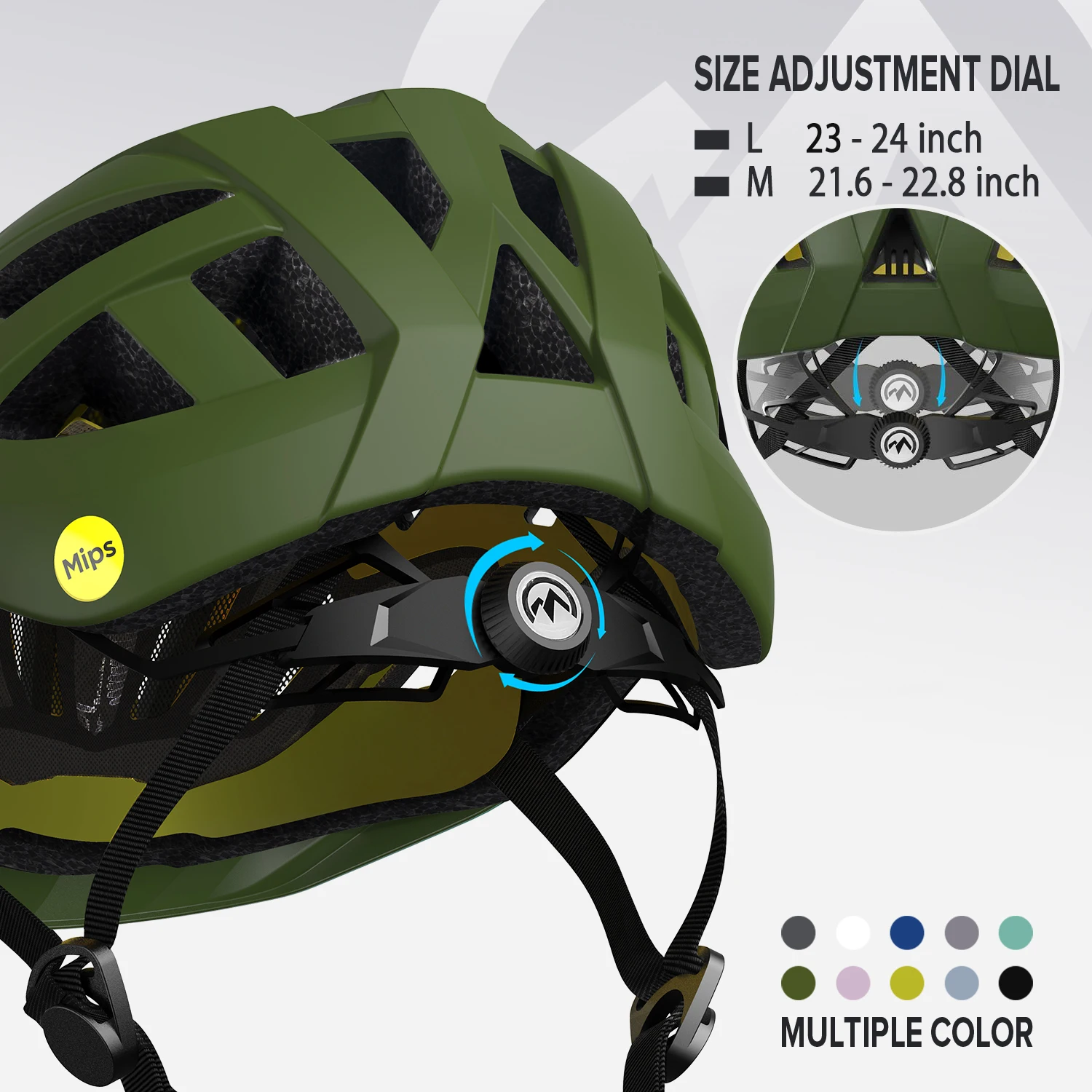 Casco Bici OutdoorMaster Gem Recreational MIPS – Due Liner Rimovibili E Ventilazione – Per Adulti E Giovani – Mountain E Strada