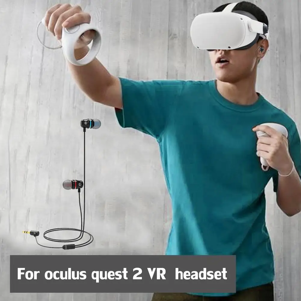 Ear-in Headphone For Oculus Quest 2 VR Noise Isolating Earbuds Earphones For Oculus Quest 2 VR Headset, With 3D 360 Degree Sound