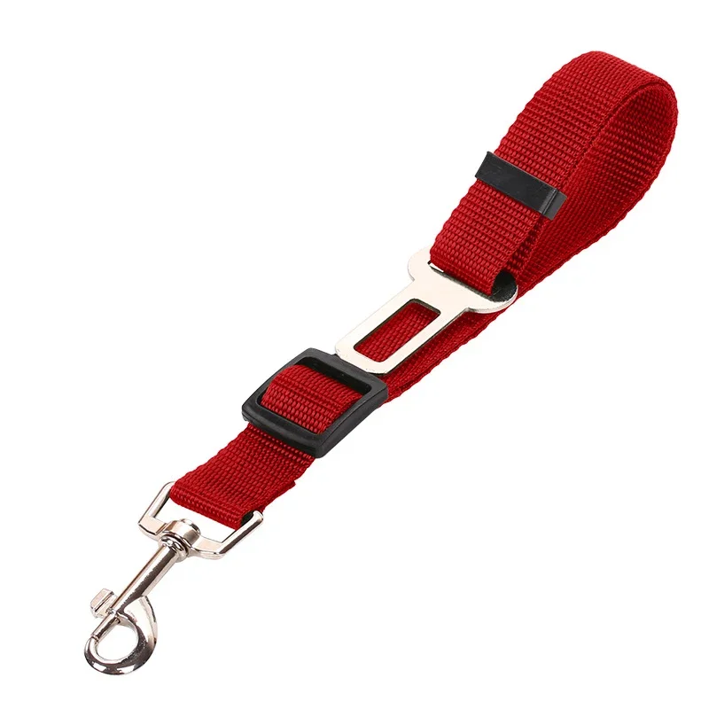 Car Seat Belt Accessory Adjustable Pet Dog Cat Car Safety Seat Belt Nylon Lead Leash Harness for Pet Puppy Kitten Vehicle Security Leash 45-72cm