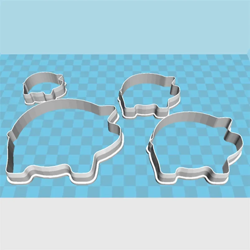 Various Pig Biscuit Mould Plastic Molds Cartoon Little Animal Shape Cake Cookie Decorating Fondant Cutters Tools
