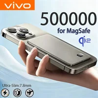 VIVO 3 IN 1 Power Bank For MagSafe 50000mAh Slim Magnetic Wireless Power Bank 22.5W Portable External Battery For IPhone Samsung
