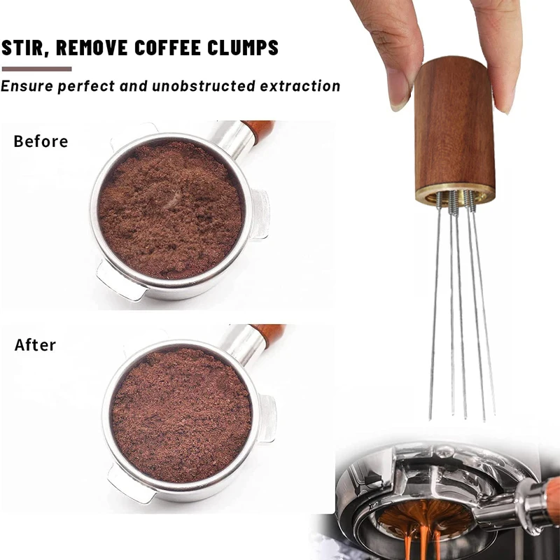 Espresso Powder Stirrer Stainless Steel Needle Coffee Distributor With  Magnetic Stand WDT Tool Cafe Stirring Barista Accessories - AliExpress