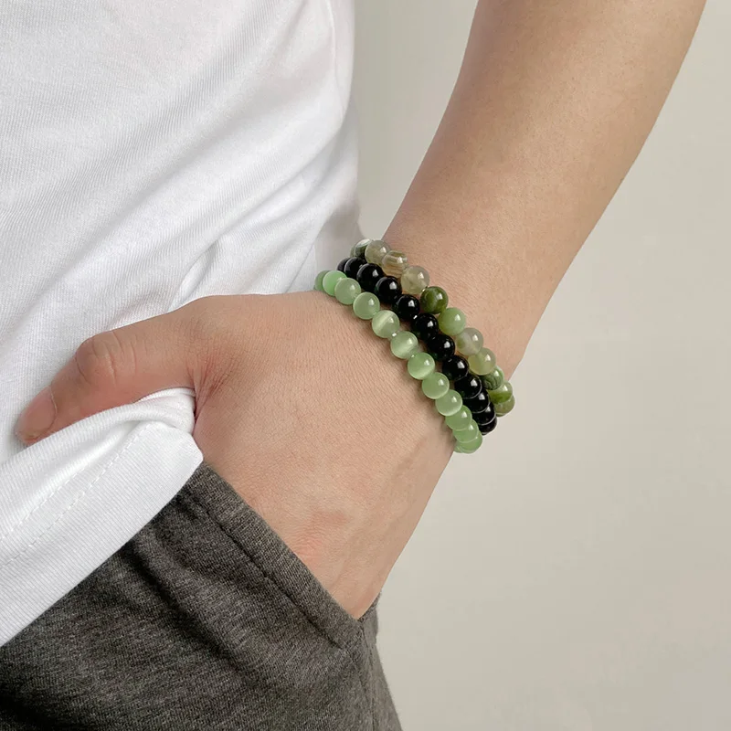 Bracciale In Pietra Di Sangue Di Drago Naturale Di Alta - Foto 4