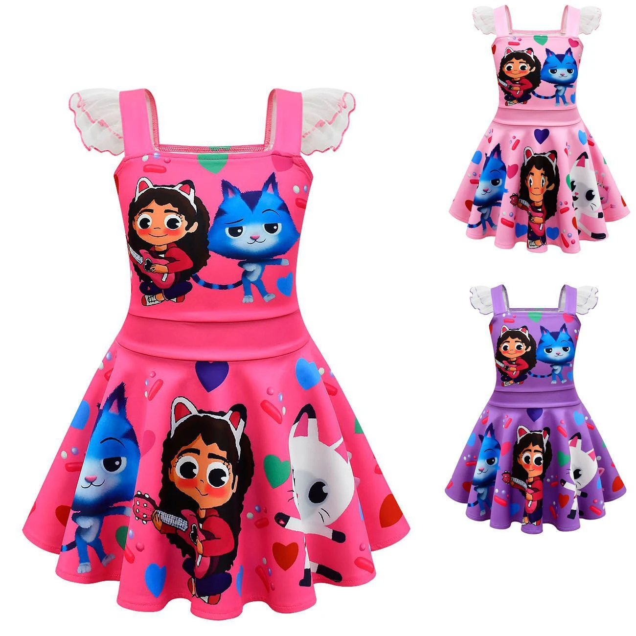 Gabby Cats Kids Summer Gabby's Dollhouse Dress Baby Girls Princess