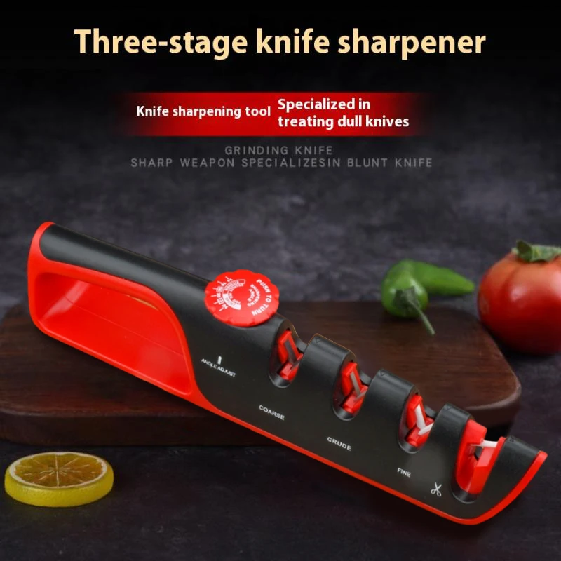 4-in-1 Knife Sharpener Professional Kitchen Grinding Machine Scissors Knives Grinder Whetstone Tool Adjustable Angle