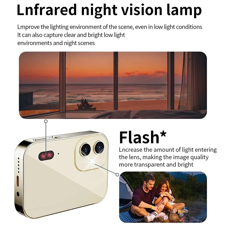 D6 4K Digital Camera 64MP Triple Lens 3.0'' Touch Screen Video Recorder Vlog Portable Outdoor Sport HD Selfie Vlog CCD Camcorder - 2