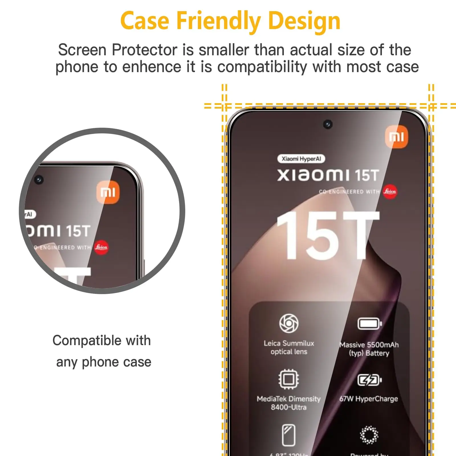 Premium Tempered Glass Screen Protector - 3 Pack, 9H Hardness, HD Clear & Scratch Resistant