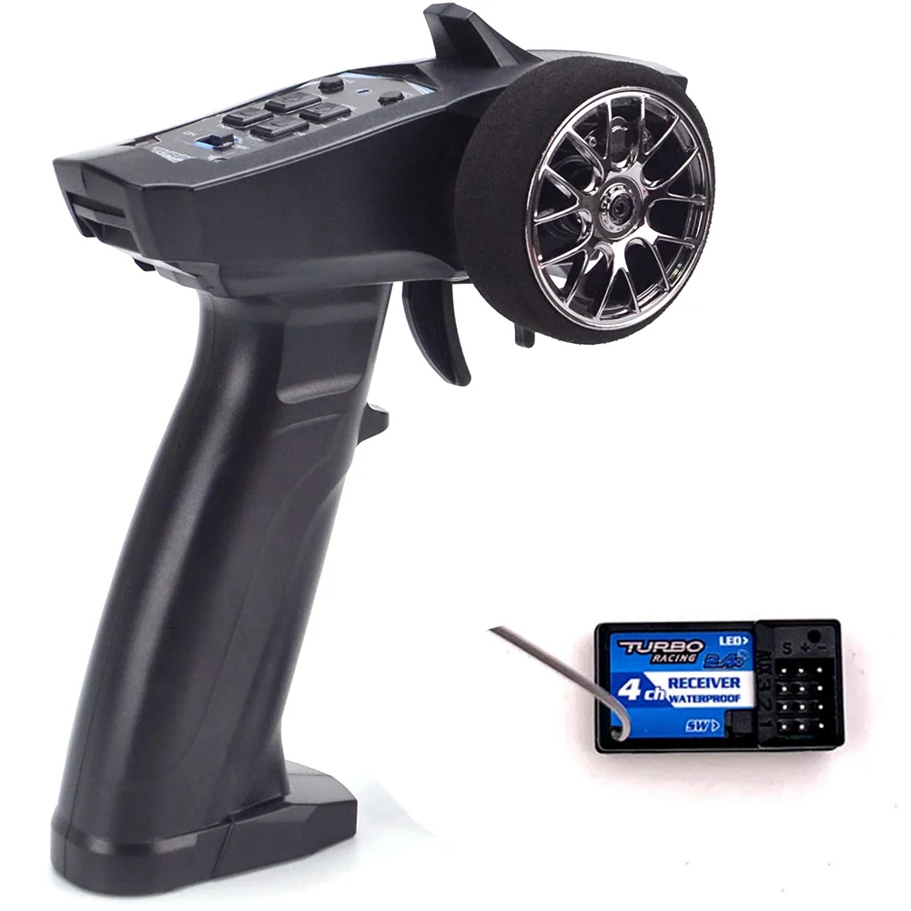Turbo Racing 91803G-Vt Rc 2.4Ghz 3Ch Radio Trasmettitore Telecomando Con Ricevitore 4Ch Per Rc Car Boat Pk Fs-Gt3B