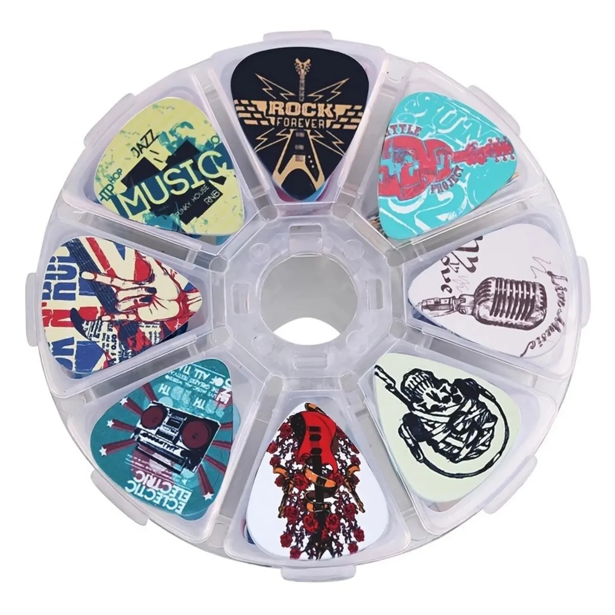 Miwayer 0.46/0.71/1.0mm 50pcs Mixed Cool Guitar Acoustic Guitar Picks Ukulele Musical Instrument Accessories Cartoon Style Pick