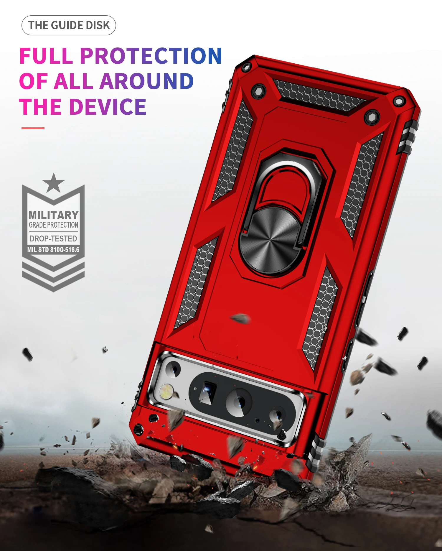 Rugged Drop-Proof Protective Case with Kickstand