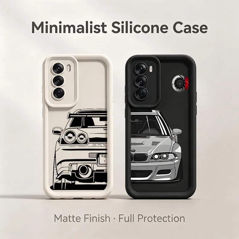JDM Dream Car Shockproof Silicone Phone Case - Cool and Durable Design