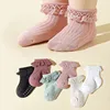 6 Pairs a Lot MILANCEL New Autumn Baby Floor Socks Toddler Cute Lace In Tube Socks Infant Girls 6 Colors Walking Socks 1