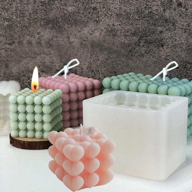 Large Rectangle Cube Bubble Candle Silicone Mold – Boowan Nicole