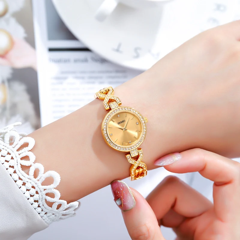 SKMEI Romantic Style Quartz Women's Watch Fashion Thin Strap Ladies Bracelet Wristwatch Female Clock Waterproof Relogio Feminino 4
