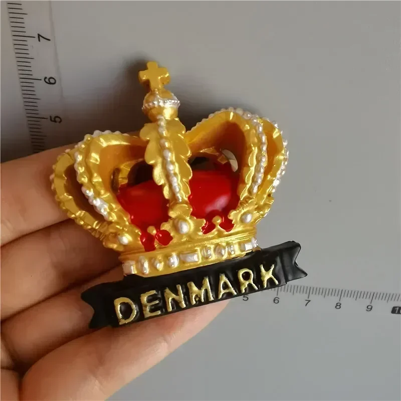 Nordic Denmark Fridge Magnets magnetic fridge magnets magnetic sticker magnetic fridge stickers refrigerator decor Decorative Crafts Collection Gift Copenhagen Royal Crown Tourism Memorial Refrigerator Stickers