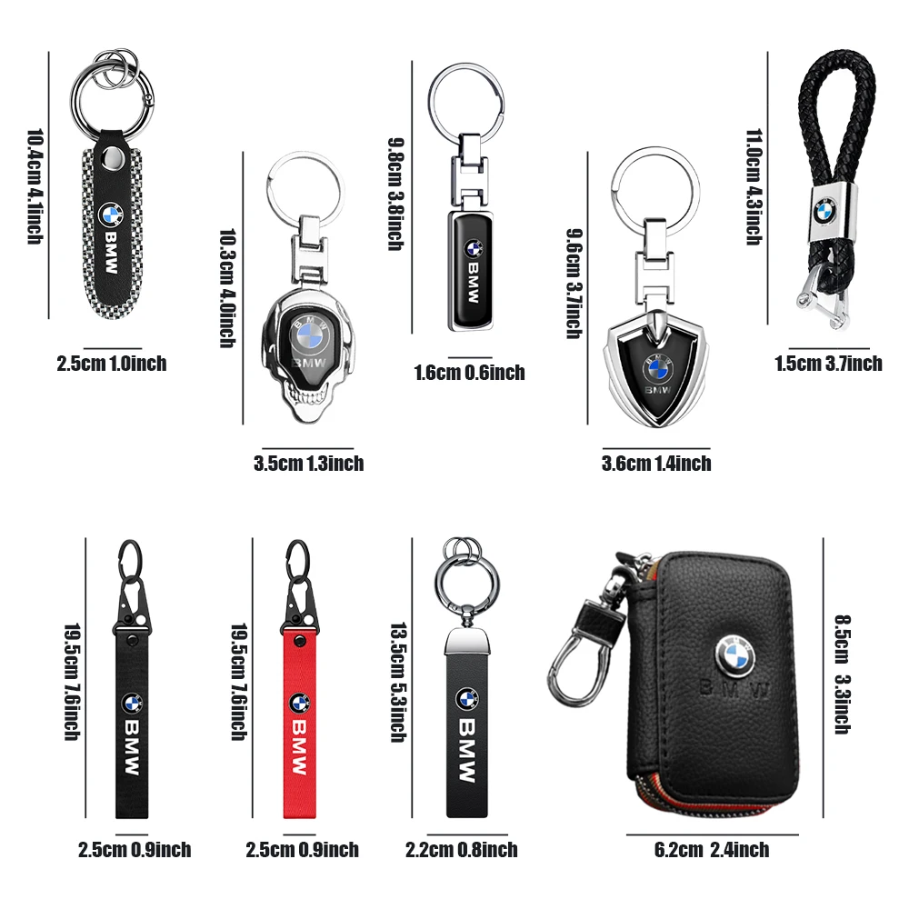 금속 가죽 자동차 M 배지 키체인 키링 키홀더, BMW E90 E92 E93 F20 F21 F30 F31 F32 F33 F34 F15 F10 F01 F11 F02 G30