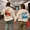 2025 The Cars Lightning McQueen&SALLY Summer Cotton Hoodies Oversized Suit For Adult/Kids Sweatshirt couple's outfit 1