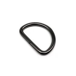 5pcs Premium Thickened Metal D Rings & Clasps - Inner wide 38mm (Gun black)