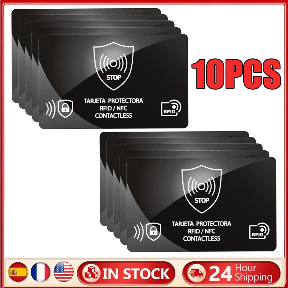 20PC RFID 차단 카드 한 장의 카드로 지갑 전체를 보호합니다 RFID 카드 차단기 여권 케이스 지갑용 휴대용 신용 카드 보호기