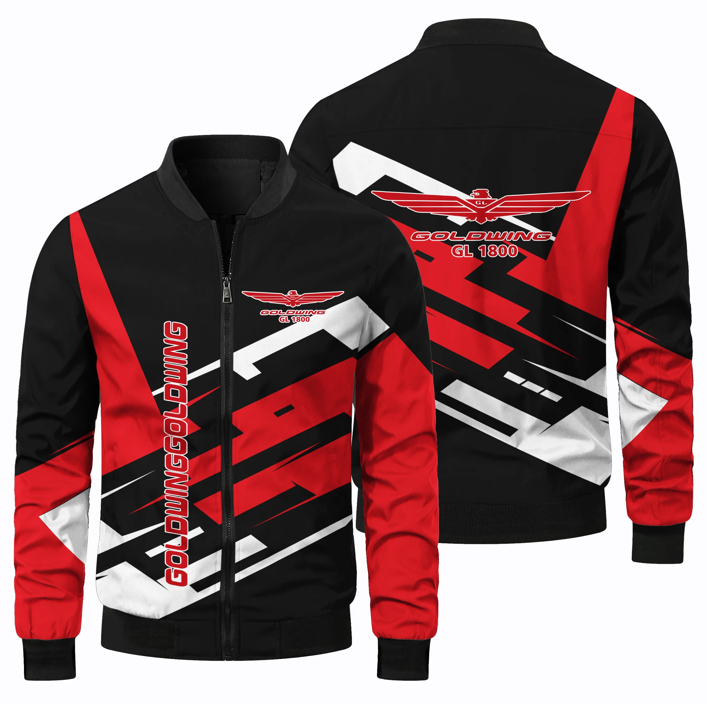 thumbnail image 1 of Nueva chaqueta de manga larga con estampado 3D para hombre, clásica, para carreras, deportes al aire libre, ciclismo, chaqueta de cuello redondo con cremallera a la moda, 1 of 4