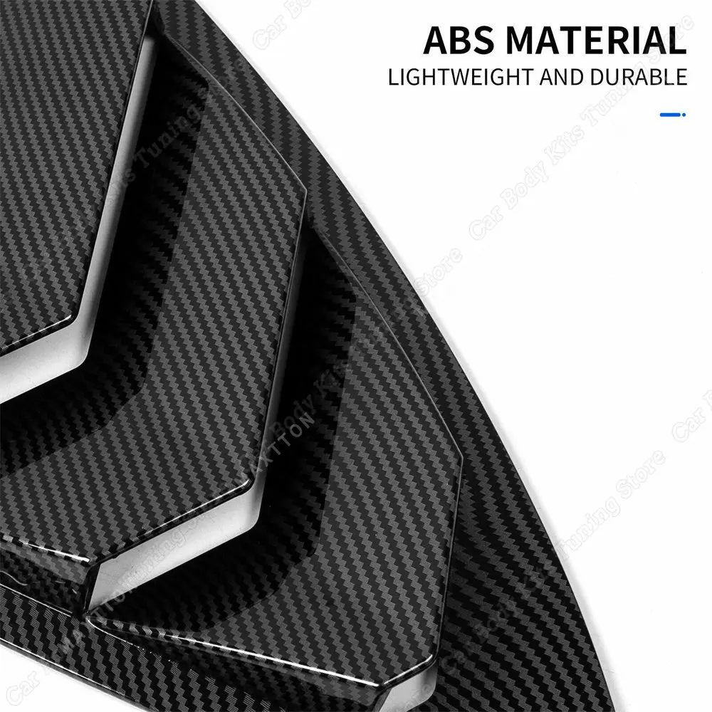 For Tesla Model Y Window Spoiler Splitter Cover Trim Louver Rear Triangle 1  Pair