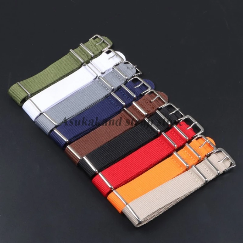Canvas Nylon One-Piece Loop Watch Strap - Versatile Wristband