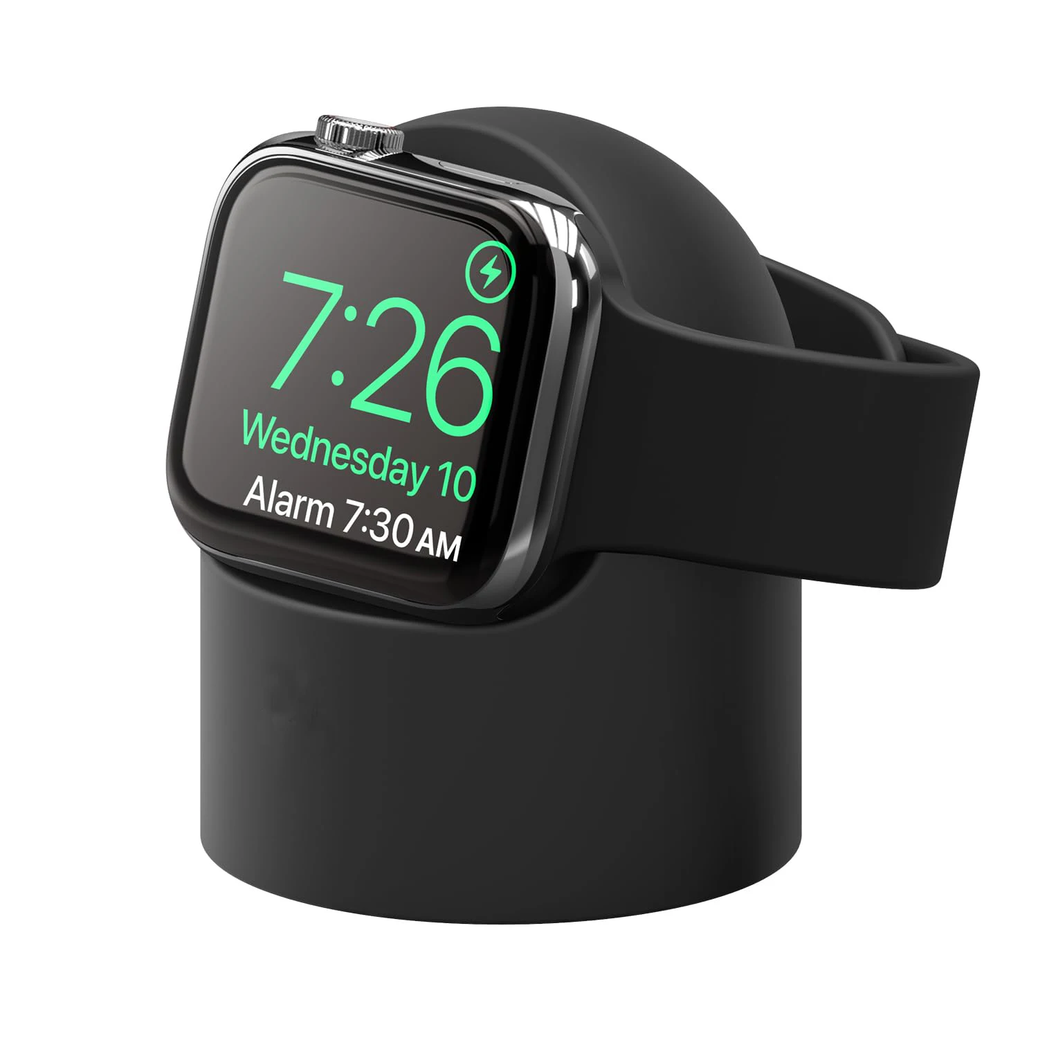 Charger Stand For Apple Watch Series Ultra/8/SE2/7/6/SE/4/3 49mm/45mm/44mm/42mm/41mm/40mm/38mm Durable Silicone Nightstand Mode
