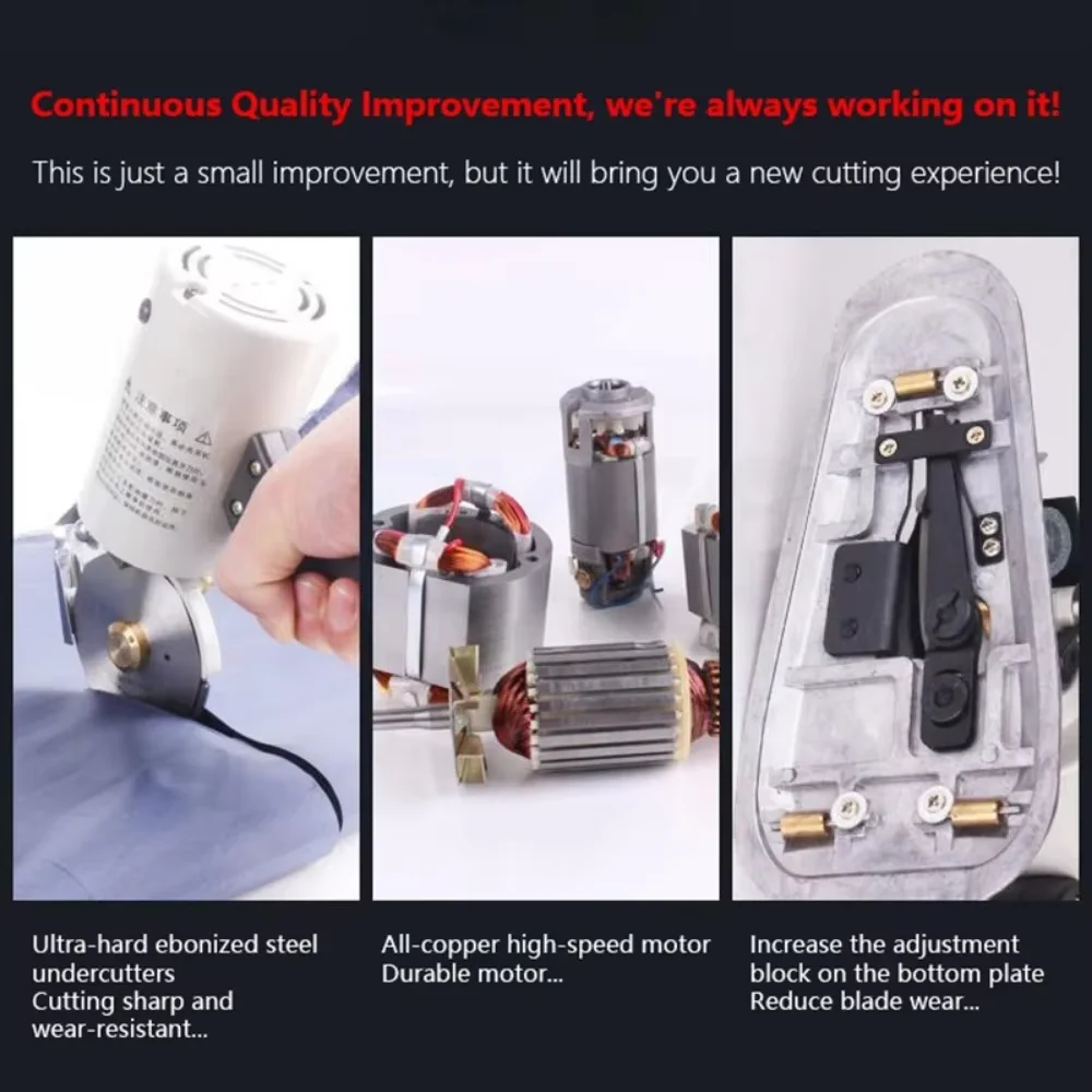 200W 휴대용 전기 로타리 커팅 머신 팔각형 강철 칼 커팅 머신 의류 전기 커팅 머신 5M 케이블