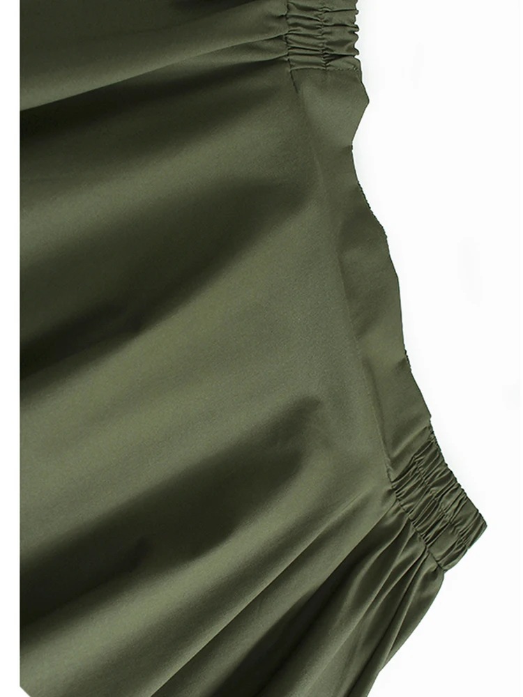 [EAM] High Elastic Waist Black Pleated Shaped Irregular Half-body Skirt Women Fashion Tide New Spring Autumn 2026   1DH5286