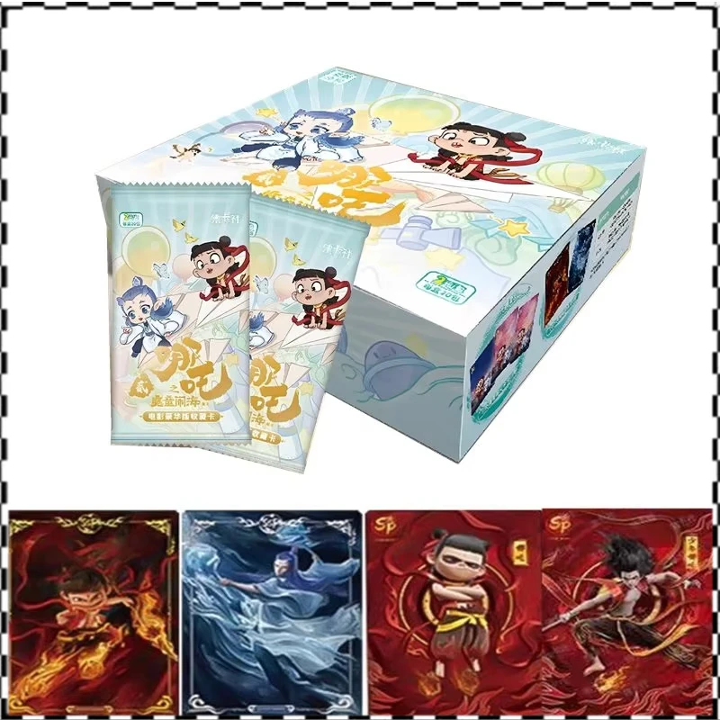 JIKASHE Anime Film Original Nezha2 MOTONGNAOHAI Cards Demon Child Roars The Sea Series Collection Cards Toy for Children Gifts