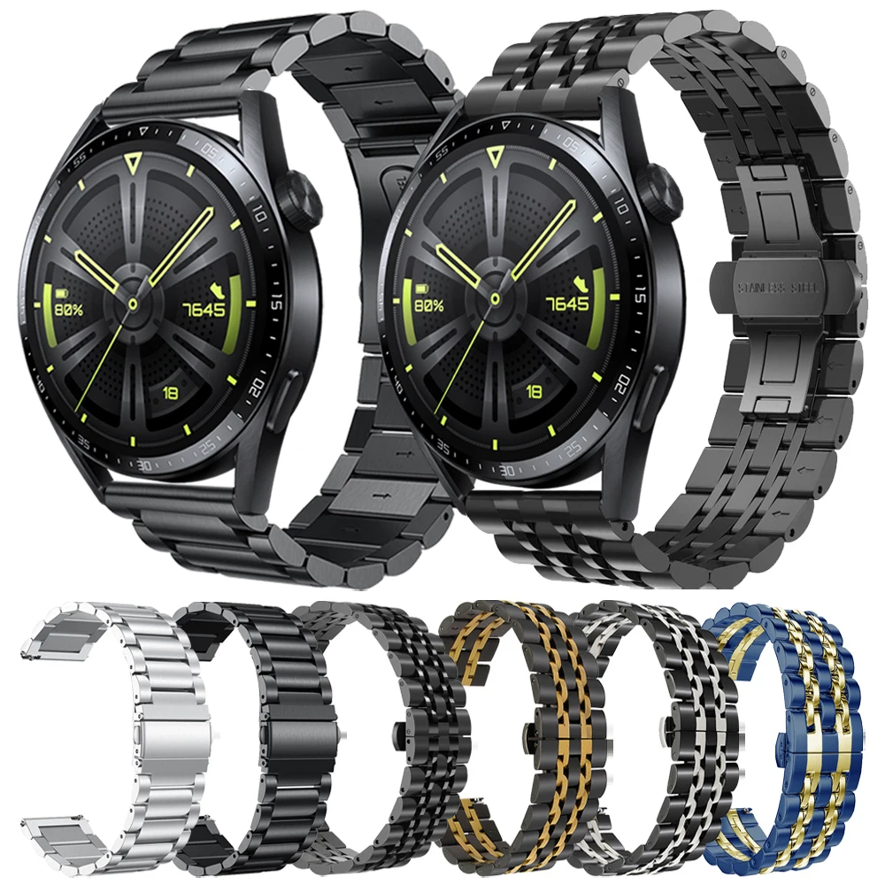 Cinturino in metallo in acciaio inossidabile per HUAWEI WATCH GT 3 46mm GT3 / GT Runner / GT 2 GT2 Pro cinturino cinturino cinturino onore orologio magico_voghion.com