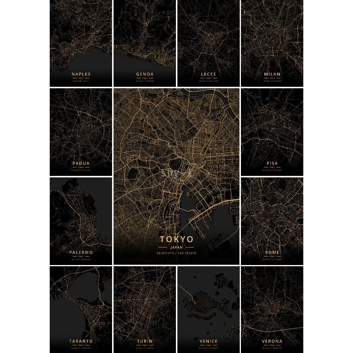 Genoa Italia Vintage Map Poster Print Nature Travel Wall Art Decor Per Soggiorno Camera Da Letto Office